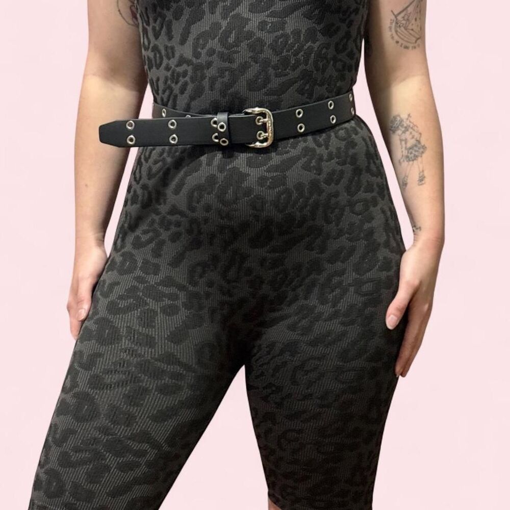 Bozzolo grey leopard print jumpsuit